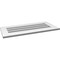 Ekena Millwork Vertical Surface Mount PVC Gable Vent: Functional, w/ 3-1/2"W x 1"P Standard Frame, 34"W x 16"H GVPVE34X1601SF - alternate 3